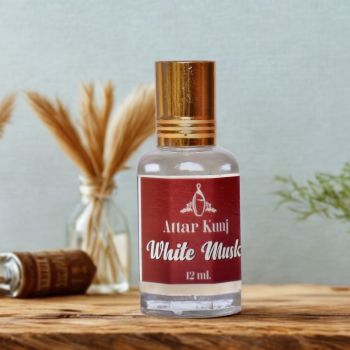 Attar Kunj White Musk 12ml Roll-On – Pure Kannauj Attar