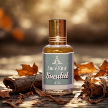 Sandal Attar 12ml by Attar Kunj – Pure Kannauj Fragrance