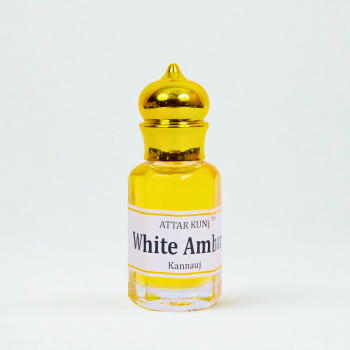 Attar Kunj White Ambar Attar | Smooth Sweet Ambar Fragrance | Long Lasting Perfume Oil | Alcohol Free | Unisex