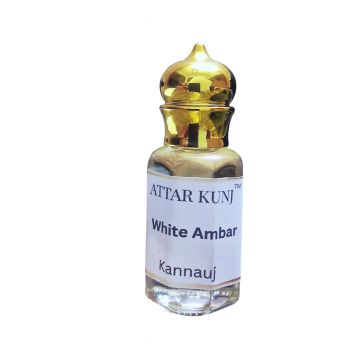Attar Kunj White Ambar Attar | Smooth Sweet Ambar Fragrance | Long Lasting Perfume Oil | Alcohol Free | Unisex