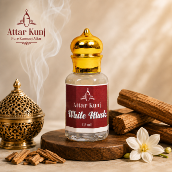 Attar Kunj White Musk 12ml Roll-On – Pure Kannauj Attar